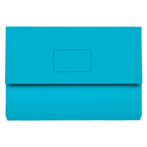 Marbig Slimpick Document Wallet Foolscap Blue Box of 50