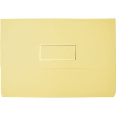 Marbig Slimpick Document Wallet Foolscap Brights Buff Pack of 10
