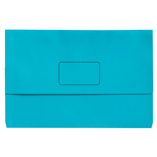 Marbig Slimpick Document Wallet Foolscap Brights Marine Pack of 10