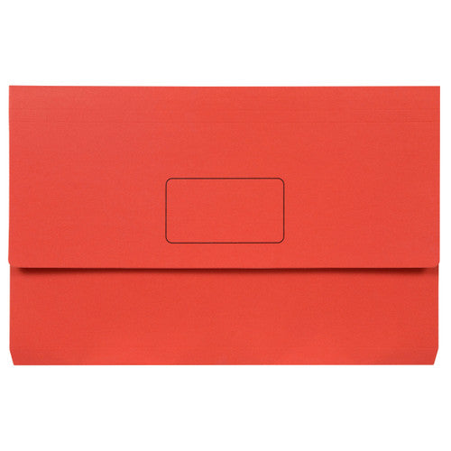 Marbig Slimpick Document Wallet Foolscap Brights Red Pack of 10