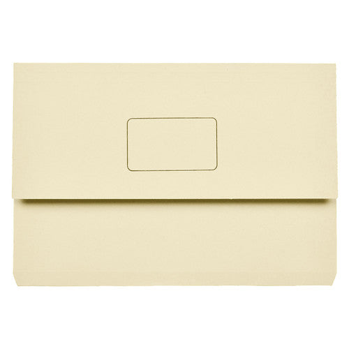Marbig Slimpick Document Wallet Foolscap Buff Box of 50