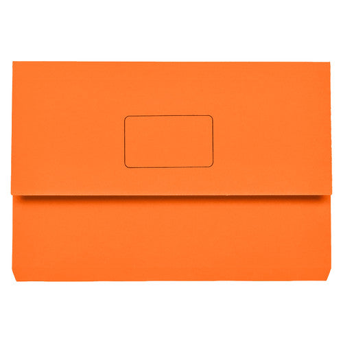 Marbig Slimpick Document Wallet Foolscap Orange Box of 50