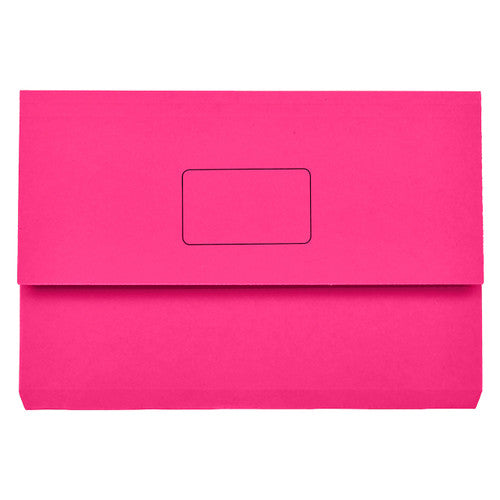 Marbig Slimpick Document Wallet Foolscap Pink Box of 50 - image 1