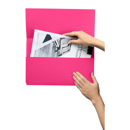 Marbig Slimpick Document Wallet Foolscap Pink Box of 50 - image 3