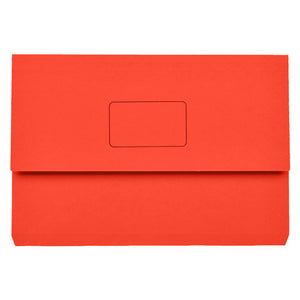 Marbig Slimpick Document Wallet Foolscap Red Box of 50