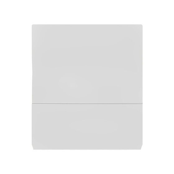 Marbig Slimpick grey foolscap wallet opened out flat, plain inside back panel above the folded front pocket