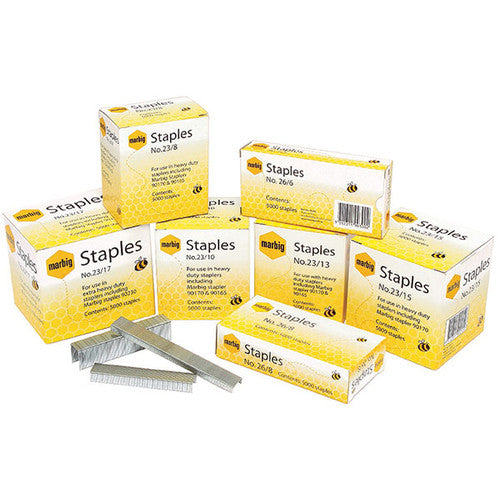 Marbig Staples Heavy Duty No 23/8 Box of 5000 for 90165 90170