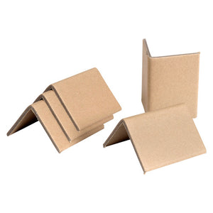 Marbig Professional 55 x 55 x 75mm brown strap guards, three stacked inside one another and a fourth standing on end
