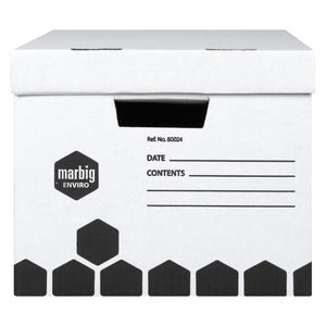 Marbig Strong Archive Box White Carton of 20