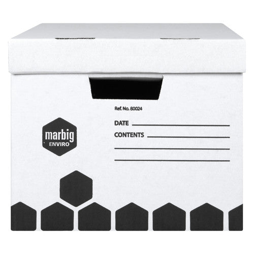 Marbig Strong Archive Box White Carton of 20