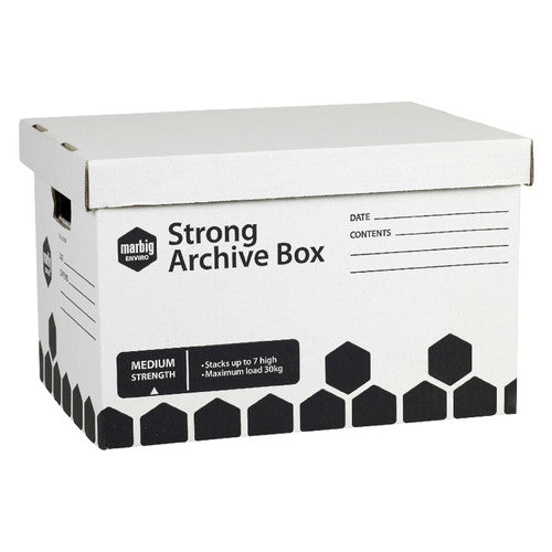 Marbig Strong Archive Box White Retail Pack of 3 - image 3