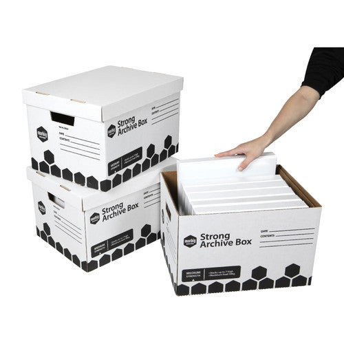 Marbig Strong Archive Box White Retail Pack of 3 - image 4