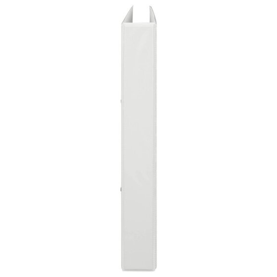 Plain white spine of the Marbig 5402008 insert binder standing upright, clear overlay seams down each edge