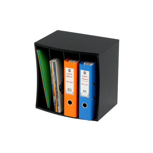 Marbig Wooden Stor A File Organiser 4 Tier Black