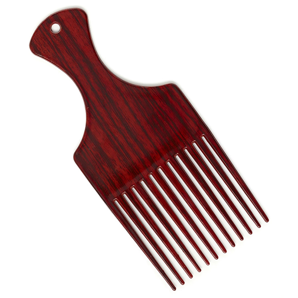 Educational Colours marbling ink comb with a dark red woodgrain finish and evenly spaced comb teeth designed for creating decorative marbling effects on paper, fabric, and craft surfaces.