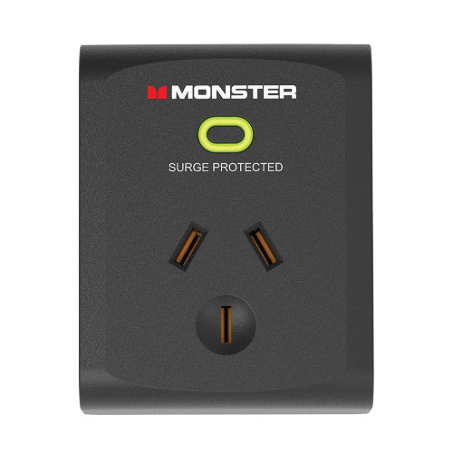 Monster Single Socket Surge Protector Black - image 1