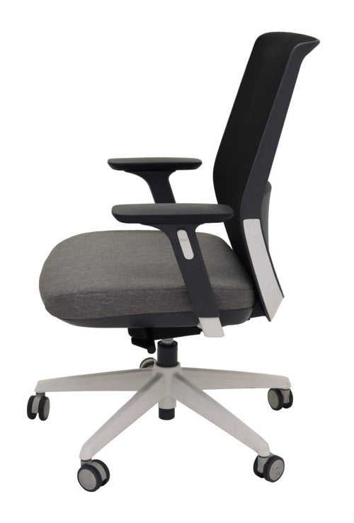 Rapidline Move Medium Mesh Back Chair Black Light Grey