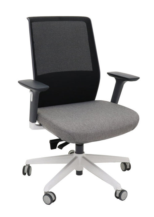 Rapidline Move Medium Mesh Back Chair Black Light Grey