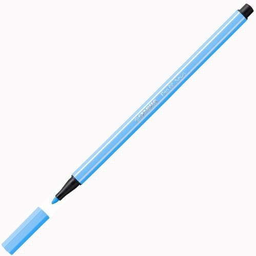 Stabilo Pen 68 Premium Colouring Fibre Tip Pen 1.0mm Fluro Blue Box of 10