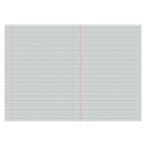 Protext Exercise Book A4 96 Page 14mm Dotted Thirds Ruled Polypropylene Goanna Cover Pack 10 — open pages showing ruling