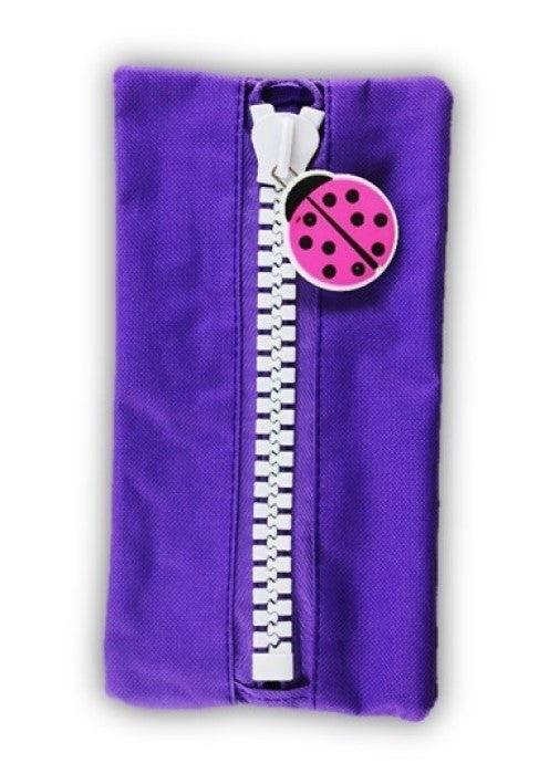 Protext Character Pencil Case 235 x 120mm Purple Ladybird Pack of 10