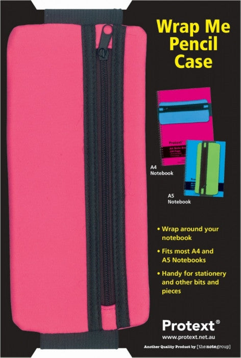 Protext Wrap Me Pencil Case 205 x 90mm Magenta Pack of 10