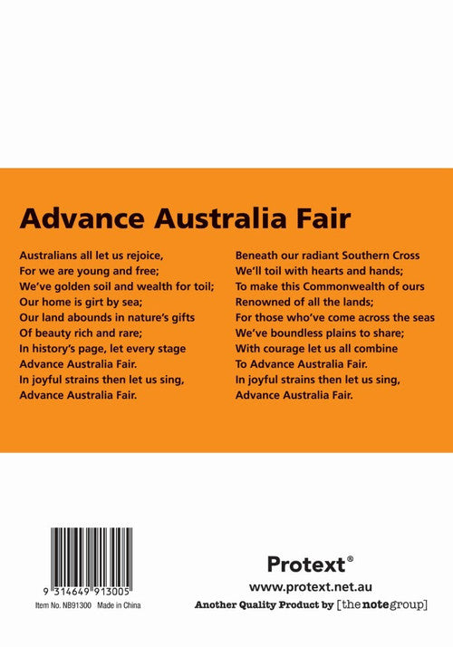 Protext Student Notebook 64 Page 8mm Single Ruled and Plain Orange Pack of 20