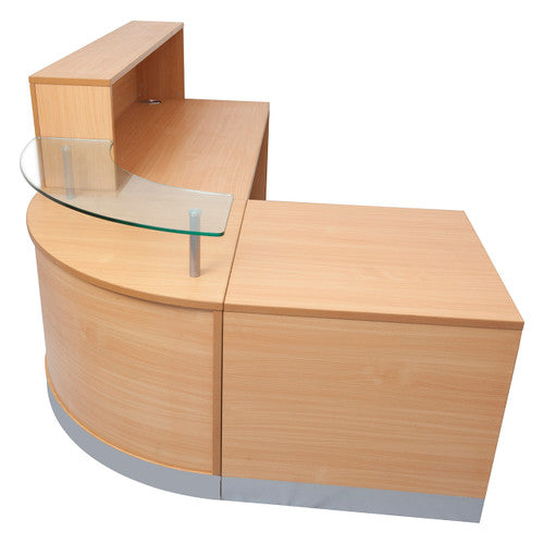 Rapidline Flow Reception Counter 2400 x 1600mm Beech