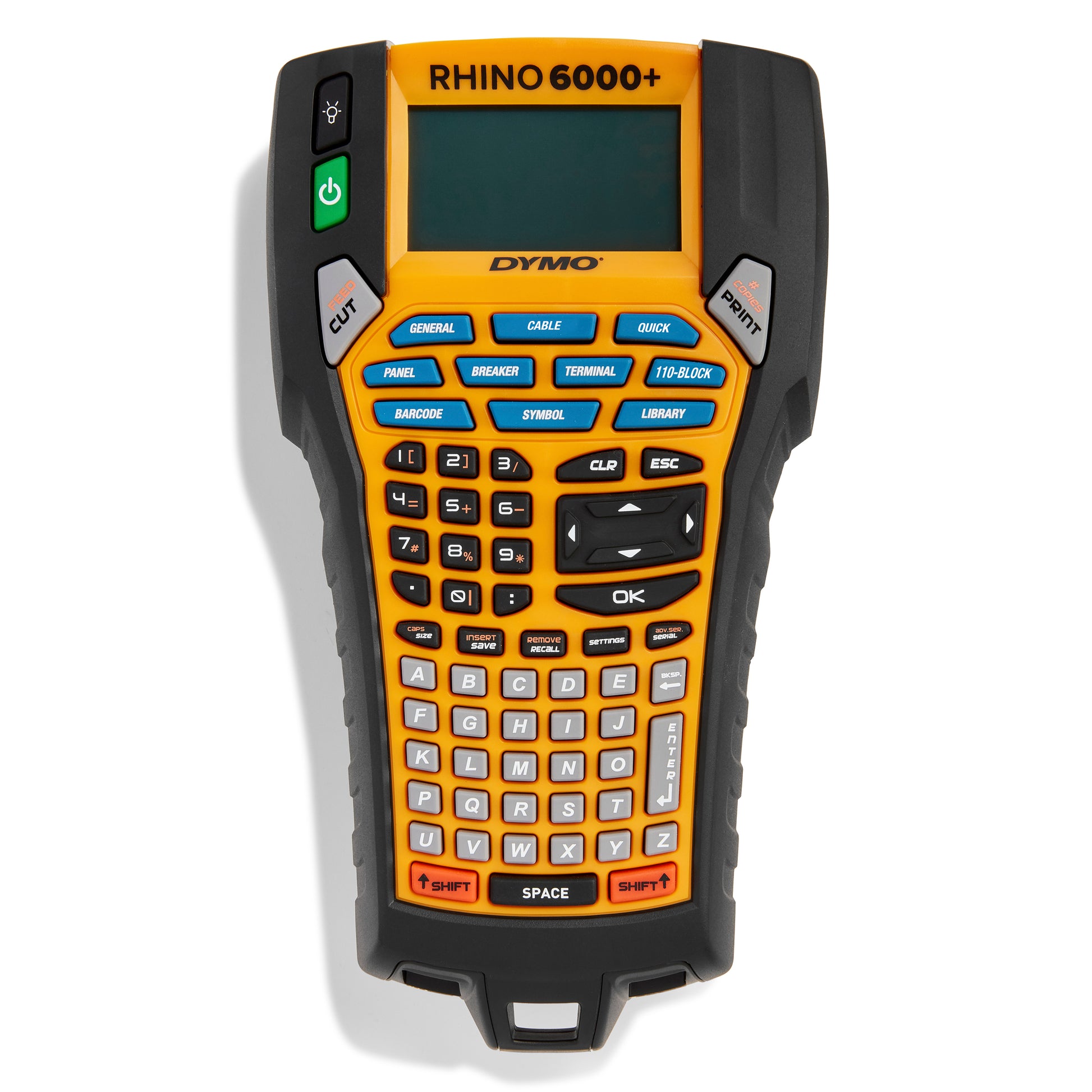 Dymo Rhino 6000+ label printer on a white background