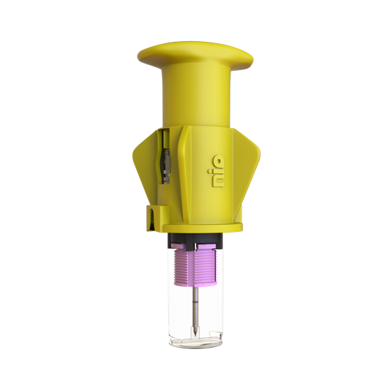 NIO Simulation Trainer Infant IO Device showing needleless infant intraosseous access training device for paediatric IO proficiency