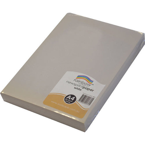 Rainbow Newsprint Paper A4 49gsm White Pack of 500
