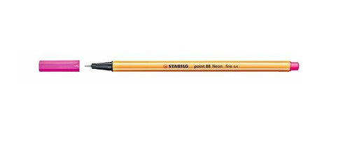 Stabilo Point 88 Fineliner Neon Pink Box of 10