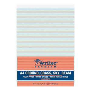Writer Premium Ground Grass Sky A4 Ream 18mm Dotted Thirds 250 Sheets 297 x 210mm