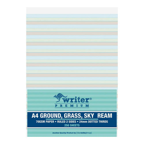 Writer Premium Ground Grass Sky A4 Ream 24mm Dotted Thirds 250 Sheets 297 x 210mm