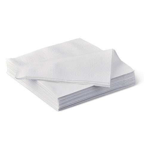 Earth Eco Cocktail Napkins 2 Ply 240 x 240mm White Pack of 40 Carton of 24 Packs