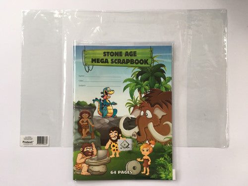 Protext Scrap Book Jacket Clear Pack 10 — applied to scrap book showing protection