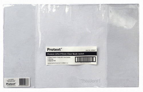 Protext Book Jacket 225x175mm Clear Pack 10 — front view