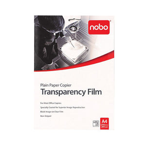 Nobo OHP Plain Paper Copier Film Multi Feed Clear Pack of 20