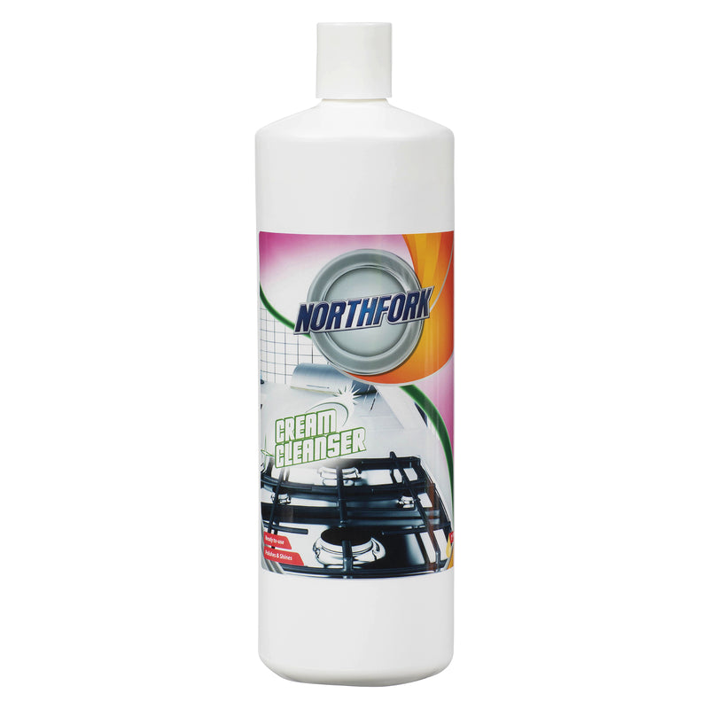 Front studio image of the Northfork Cream Cleanser 1 Litre bottle against a clean white background. The product label, branding and recommended applications are clearly visible for catalogue and ecommerce use.