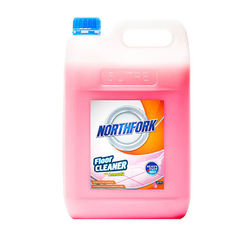 Northfork Floor Cleaner with Ammonia 5 Litre Carton of 3, heavy-duty alkaline floor cleaning solution for commercial kitchens and high-traffic facility floors