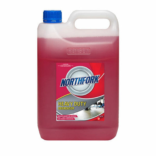 Northfork Heavy Duty Degreaser 5 Litre Carton of 3, alkaline low-foaming industrial degreaser for grease oil and carbon removal in workshops and kitchens
