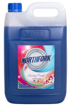 Northfork Country Fresh Laundry Liquid 5 litre bottle, front label, sold as a carton of 3