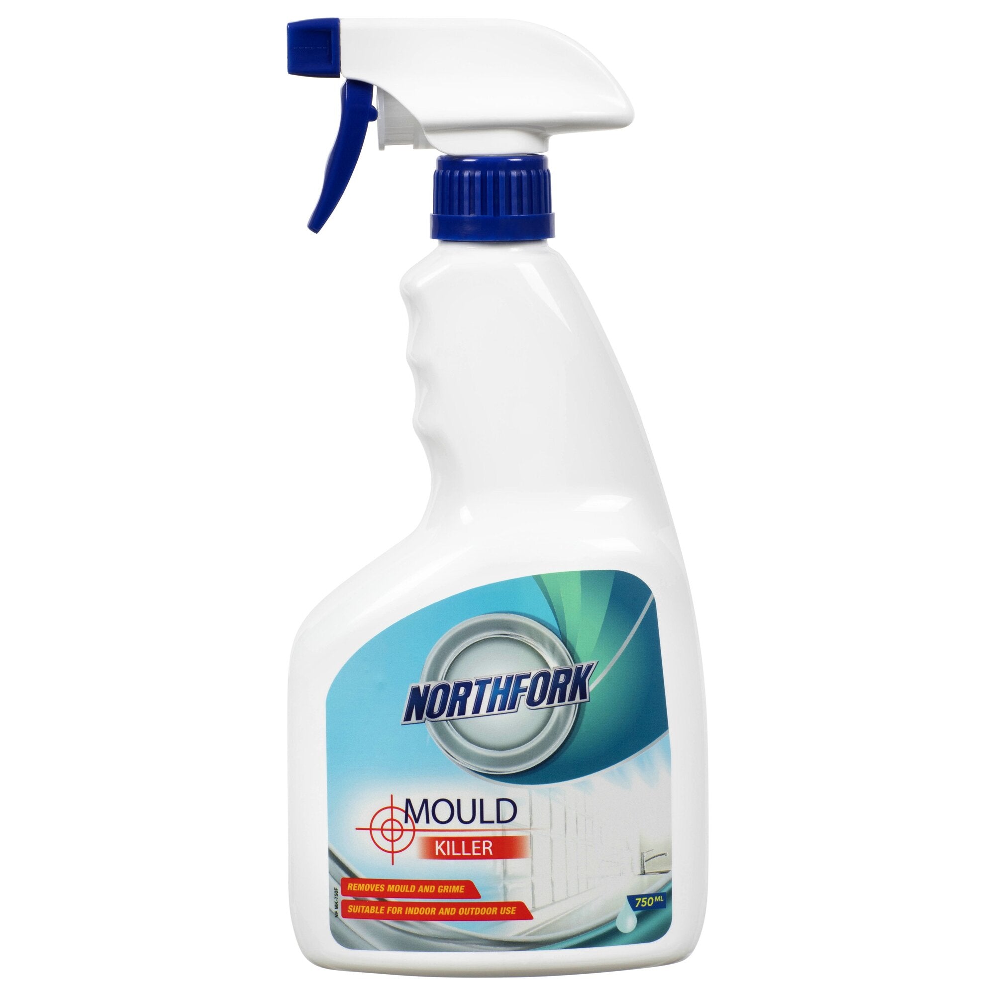 Northfork Mould Killer 750ml Box of 12, professional-strength chlorine-based mould and mildew spray for bathroom tiles grout and silicone surfaces