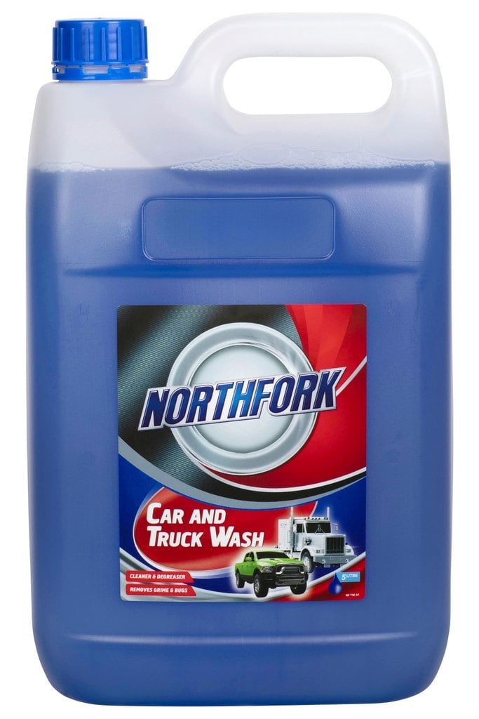 Northfork Car and Truck Wash 5 litre bottle, front label, sold as a carton of 3