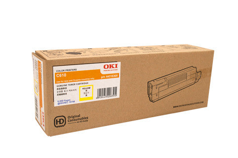 OKI C610 Toner Cartridge 6000 Pages Yellow
