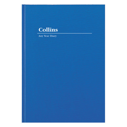Collins Debden OFA5D.P59 Kingsgrove Any Year Diaries A5 Day to a Page Undated Blue Pack of 5
