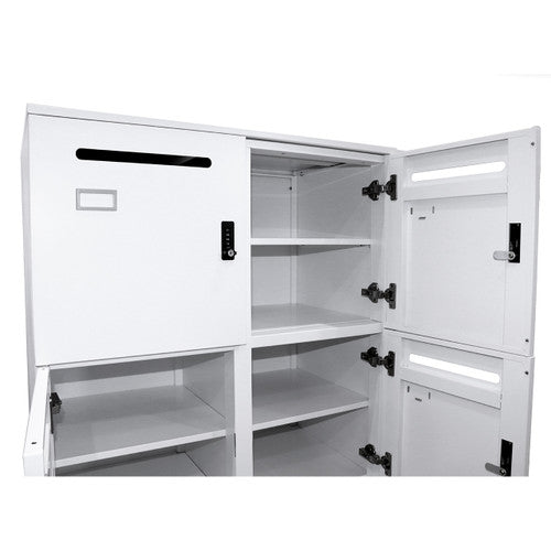 Rapidline Go Office Locker Unit 6 Compartments 800 x 486 x 1375mm White