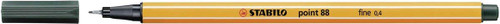 Stabilo Point 88 Fineliner Olive Green Box of 10