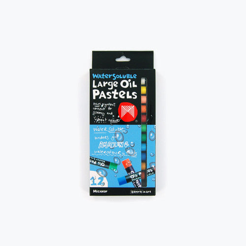 Micador Large Watersoluble Oil Pastels Assorted Pack of 12