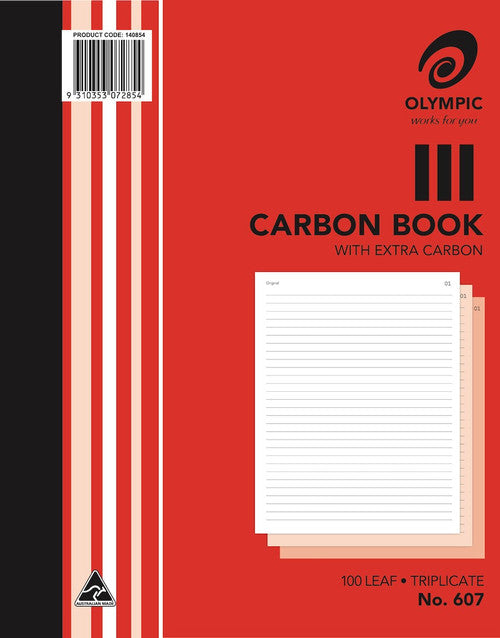 Olympic Carbon Book 607 Triplicate 100 Leaf 250 x 200mm - image 2